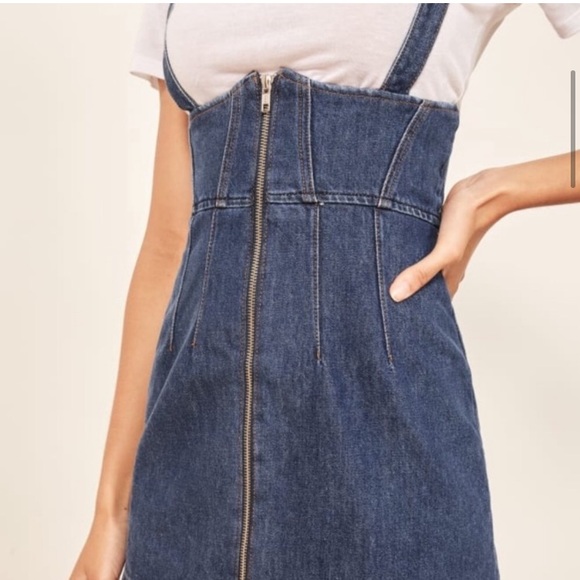 ISO Reformation Corset Dress in Denim Size 0 - Picture 4 of 4